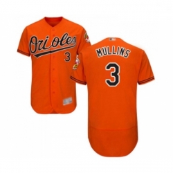 Mens Baltimore Orioles 3 Cedric Mullins Orange Alternate Flex Base Authentic Collection Baseball Jersey