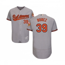 Mens Baltimore Orioles 39 Renato Nunez Grey Road Flex Base Authentic Collection Baseball Jersey