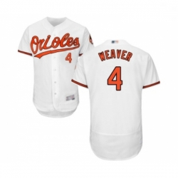 Mens Baltimore Orioles 4 Earl Weaver White Home Flex Base Authentic Collection Baseball Jersey