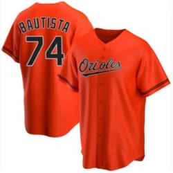 Men's Baltimore Orioles Felix Bautista #74  Orange Alternate Stitched Jersey