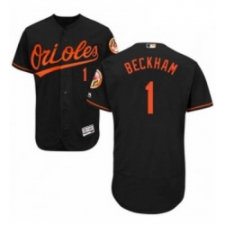 Mens Majestic Baltimore Orioles 1 Tim Beckham Black Alternate Flex Base Authentic Collection MLB Jersey