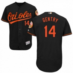 Mens Majestic Baltimore Orioles 14 Craig Gentry Black Alternate Flex Base Authentic Collection MLB Jersey