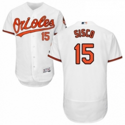Mens Majestic Baltimore Orioles 15 Chance Sisco White Home Flex Base Authentic Collection MLB Jersey