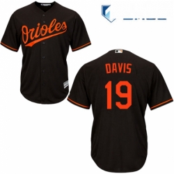 Mens Majestic Baltimore Orioles 19 Chris Davis Replica Black Alternate Cool Base MLB Jersey