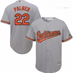 Mens Majestic Baltimore Orioles 22 Jim Palmer Replica Grey Road Cool Base MLB Jersey