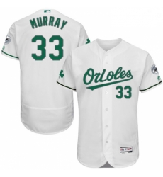 Mens Majestic Baltimore Orioles 33 Eddie Murray White Celtic Flexbase Authentic Collection MLB Jersey