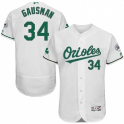 Mens Majestic Baltimore Orioles 34 Kevin Gausman White Celtic Flexbase Authentic Collection MLB Jersey