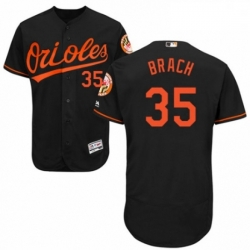 Mens Majestic Baltimore Orioles 35 Brad Brach Black Alternate Flex Base Authentic Collection MLB Jersey