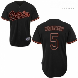 Mens Majestic Baltimore Orioles 5 Brooks Robinson Authentic Black Fashion MLB Jersey