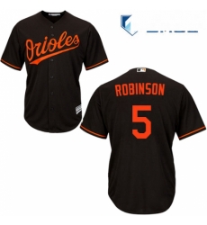 Mens Majestic Baltimore Orioles 5 Brooks Robinson Replica Black Alternate Cool Base MLB Jersey