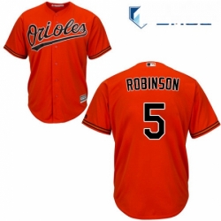 Mens Majestic Baltimore Orioles 5 Brooks Robinson Replica Orange Alternate Cool Base MLB Jersey