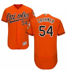 Mens Majestic Baltimore Orioles 54 Andrew Cashner Orange Alternate Flex Base Authentic Collection MLB Jersey