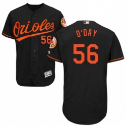 Mens Majestic Baltimore Orioles 56 Darren ODay Black Alternate Flex Base Authentic Collection MLB Jersey