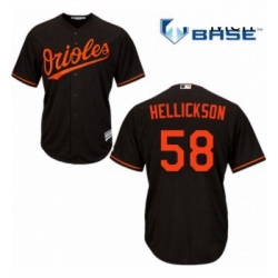Mens Majestic Baltimore Orioles 58 Jeremy Hellickson Replica Black Alternate Cool Base MLB Jersey 