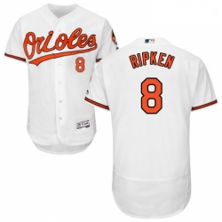 Mens Majestic Baltimore Orioles 8 Cal Ripken White Home Flex Base Authentic Collection MLB Jersey