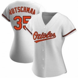 Women Baltimore Oriole #35 Adley Rutschman White Flex Base Stitched Baseball jersey