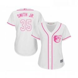 Womens Baltimore Orioles 35 Dwight Smith Jr Replica White Fashion Cool Base Baseball Jersey 