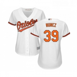 Womens Baltimore Orioles 39 Renato Nunez Replica White Home Cool Base Baseball Jersey 