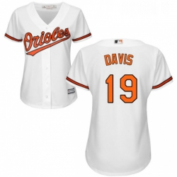 Womens Majestic Baltimore Orioles 19 Chris Davis Authentic White Home Cool Base MLB Jersey