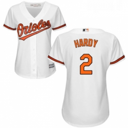Womens Majestic Baltimore Orioles 2 JJ Hardy Authentic White Home Cool Base MLB Jersey