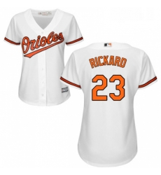 Womens Majestic Baltimore Orioles 23 Joey Rickard Replica White Home Cool Base MLB Jersey