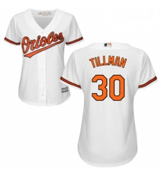 Womens Majestic Baltimore Orioles 30 Chris Tillman Replica White Home Cool Base MLB Jersey
