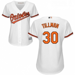 Womens Majestic Baltimore Orioles 30 Chris Tillman Replica White Home Cool Base MLB Jersey
