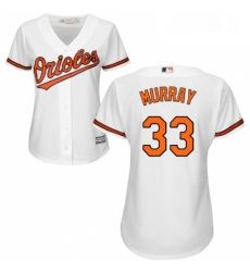 Womens Majestic Baltimore Orioles 33 Eddie Murray Authentic White Home Cool Base MLB Jersey
