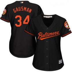 Womens Majestic Baltimore Orioles 34 Kevin Gausman Authentic Black Alternate Cool Base MLB Jersey