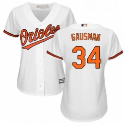 Womens Majestic Baltimore Orioles 34 Kevin Gausman Replica White Home Cool Base MLB Jersey