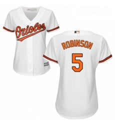 Womens Majestic Baltimore Orioles 5 Brooks Robinson Authentic White Home Cool Base MLB Jersey