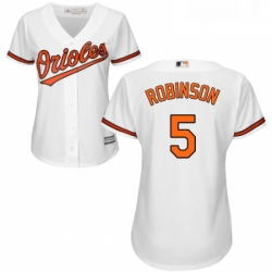 Womens Majestic Baltimore Orioles 5 Brooks Robinson Authentic White Home Cool Base MLB Jersey