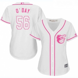 Womens Majestic Baltimore Orioles 56 Darren ODay Authentic White Fashion Cool Base MLB Jersey