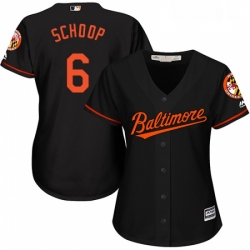 Womens Majestic Baltimore Orioles 6 Jonathan Schoop Authentic Black Alternate Cool Base MLB Jersey