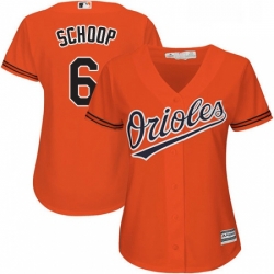 Womens Majestic Baltimore Orioles 6 Jonathan Schoop Authentic Orange Alternate Cool Base MLB Jersey