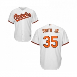 Youth Baltimore Orioles 35 Dwight Smith Jr Replica White Home Cool Base Baseball Jersey 