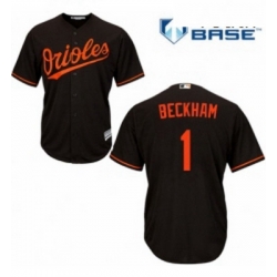 Youth Majestic Baltimore Orioles 1 Tim Beckham Authentic Black Alternate Cool Base MLB Jersey 
