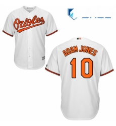 Youth Majestic Baltimore Orioles 10 Adam Jones Authentic White Home Cool Base MLB Jersey