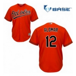Youth Majestic Baltimore Orioles 12 Roberto Alomar Replica Orange Alternate Cool Base MLB Jersey 