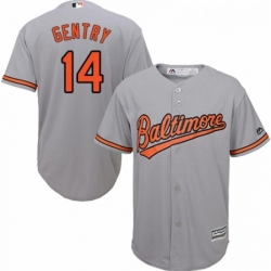 Youth Majestic Baltimore Orioles 14 Craig Gentry Authentic Grey Road Cool Base MLB Jersey 