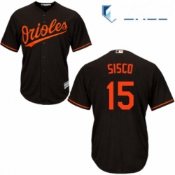 Youth Majestic Baltimore Orioles 15 Chance Sisco Replica Black Alternate Cool Base MLB Jersey 