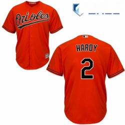 Youth Majestic Baltimore Orioles 2 JJ Hardy Authentic Orange Alternate Cool Base MLB Jersey