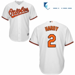 Youth Majestic Baltimore Orioles 2 JJ Hardy Authentic White Home Cool Base MLB Jersey