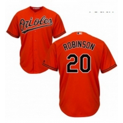 Youth Majestic Baltimore Orioles 20 Frank Robinson Authentic Orange Alternate Cool Base MLB Jersey