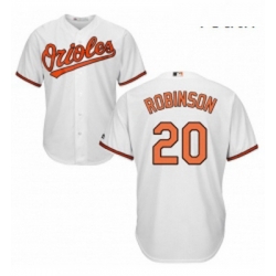 Youth Majestic Baltimore Orioles 20 Frank Robinson Authentic White Home Cool Base MLB Jersey