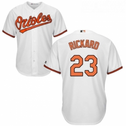 Youth Majestic Baltimore Orioles 23 Joey Rickard Authentic White Home Cool Base MLB Jersey