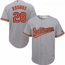 Youth Majestic Baltimore Orioles 28 Colby Rasmus Authentic Grey Road Cool Base MLB Jersey 
