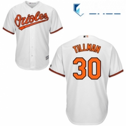 Youth Majestic Baltimore Orioles 30 Chris Tillman Replica White Home Cool Base MLB Jersey