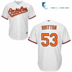 Youth Majestic Baltimore Orioles 53 Zach Britton Authentic White Home Cool Base MLB Jersey