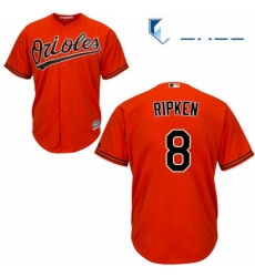Youth Majestic Baltimore Orioles 8 Cal Ripken Authentic Orange Alternate Cool Base MLB Jersey